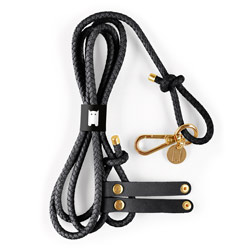 Carry Case Leather Strap black/gold